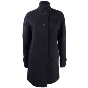 Jones New York Women's Stand-Collar Coat - Black